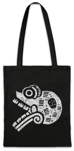Aztec Skull Stofftasche Einkaufstasche Aztecs Tattoo American Indians Tribe - Picture 1 of 1