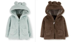 Nueva con etiquetas Chaqueta con Cremallera Bebé Sherpa de Carter - Azul o Marrón - Nueva en Caja 3M 6M 9M Tallas - Imagen 1 de 10