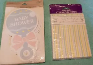 *8-Baby Shower invitations & 8-Thank You cards w/envelopes NEW FREE SHIPPING - Picture 1 of 5