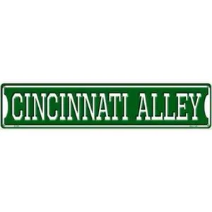 Cincinnati Alley 3"x12" Metall Straßenschild Plakette Haus Tür Garage Wand Dekor - Bild 1 von 1