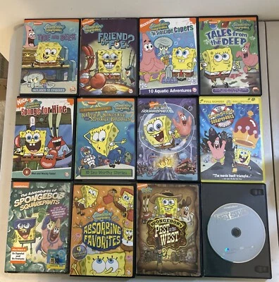 SpongeBob SquarePants DVD Lot 12- Tide & Seek, Friend Or Foe, Pest Of West, Etc  - Image 1 of 4