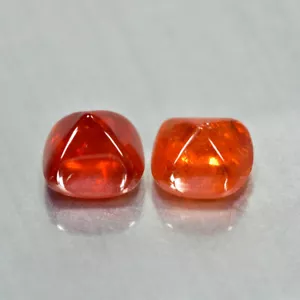 5.61Ct (2Pcs) Sugarloaf Cab, Grand look Unhetaed Namibian Spessartite Garnet - Picture 1 of 1