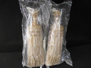 2 Decorative 9" Tassels/Curtain Tie Trims/Braid Embellishment Gold/White - Picture 1 of 5