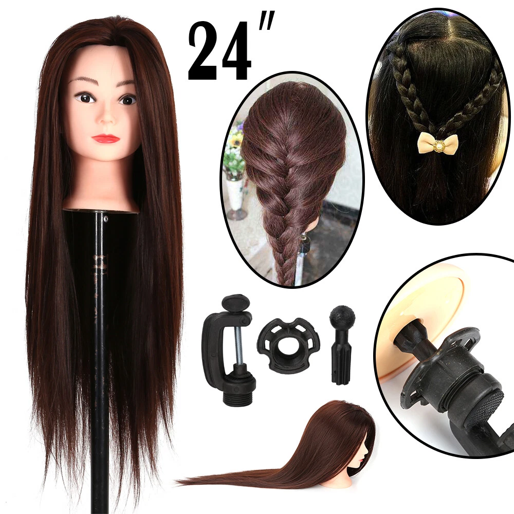 Hairingrid Frisierkopf Aus Echthaar – 40,6 Cm Schwarz, Mit Ständer