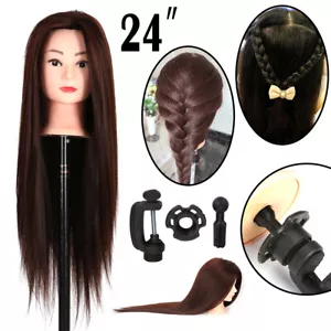 Übungskopf Friseurkopf Frisierkopf Puppenkopf Salon Ausbildung Kosmetik Haar 24" - Bild 1 von 12