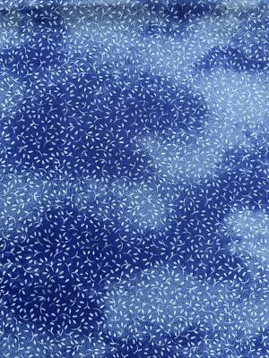 Blank Textiles Co 1999 tela hojas azules acolchado artesanías 1 yarda Foto 1 de 4