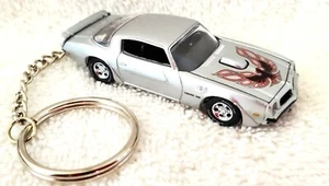 Keychain 1975 Pontiac Firebird TA Trans Am T/A Silver Hood '75 Rare Key Chain - Picture 1 of 6