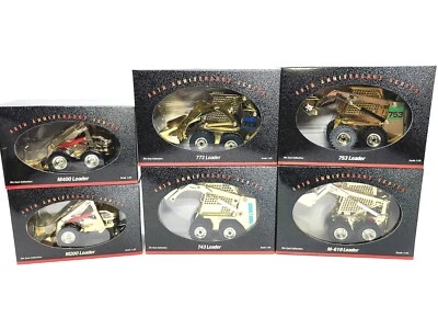 Bobcat Loader Gold 50th Anniversary  - Set of 6 - Clover 1:25 Scale Model New - Image 1 of 4