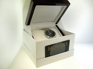 MOVADO LG SIZE STAINLESS STEEL WRIST WATCH REF 81.G2.1886 -USED - NICE CONDITION - Picture 1 of 15