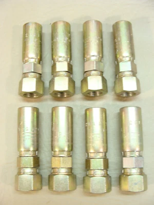 NUEVO lote de 8 PARKER PARFLEX 10655-5-4 manguera hidráulica crimpado accesorio JIC giratorio Foto 1 de 4