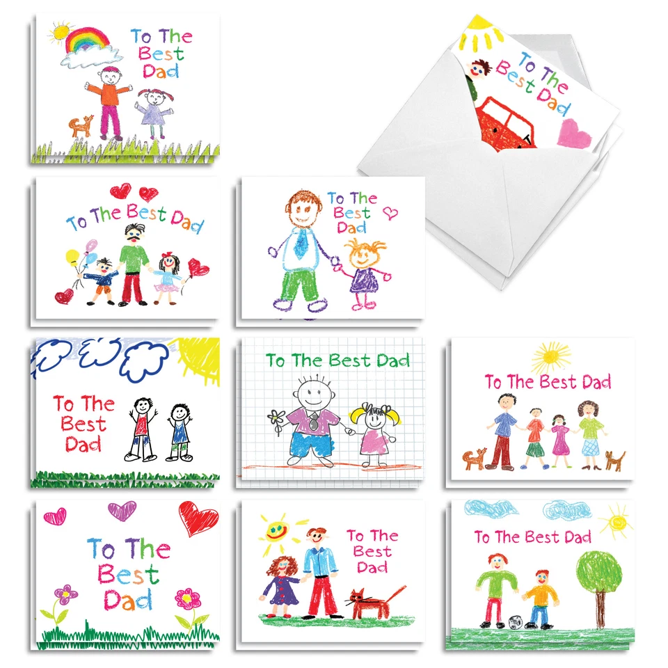 20 Cuadernos del Día del Padre Asst'd 4x5,12" con Env.(10 diseños) Love You Daddy Foto 1 de 4