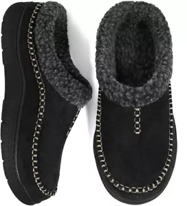 Zigzagger Men's Slip On Moccasin Slippers, Size M 9-10 M Indoor/Outdoor Warm. - Picture 1 of 5