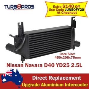 Upgrade Aluminium 75mm Intercooler For Nissan Navara D40 YD25 2.5L - Bild 1 von 14