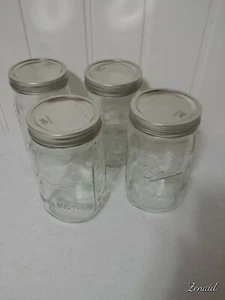 Ball Mason Jars WIDE MOUTH 32oz_ 4 Pack - Picture 1 of 5