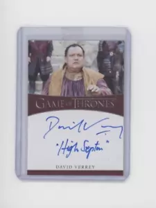 GAME OF THRONES IRON AUTO AUTOGRAMM AUFSCHRIFT DAVID VERREY HIGH SEPTON SIGNED - Bild 1 von 1