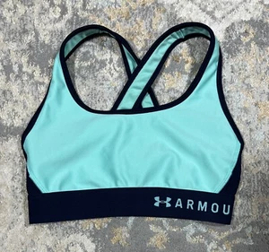 Under Armour Compression Sports Bra Women's Size XS Blue Athletic - Picture 1 of 3