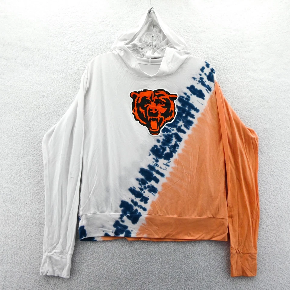 Sudadera para mujer Chicago Bears mediana blanca naranja suave elástica Certo NFL Top Foto 1 de 4