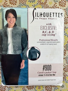 Silhouettes Peggy Sagers #900 Carol's Jacket & Top Size 1-4/5W-8W FF UNCUT - Picture 1 of 2