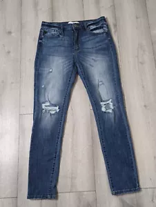 Jeans KanCan High Rise Medium Wash ginocchio strappato super skinny KC7263M taglia 11/29 - Foto 1 di 17