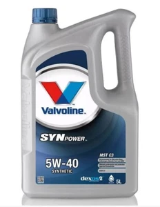 VALVOLINE SynPower MST Engine Oil SAE 5W40 Fully Synthetic ACEA C3 5L 872386 - Picture 1 of 3