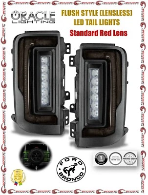 ORACLE Lighting Flush Style LED Tail Lights Tinted Lens For 21-24 Ford Bronco — 第 1/4 张图片