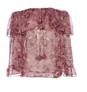Revolve • MISA LA Soraya Floral Top Off Shoulder Blouse In Blush Size XL - Picture 1 of 10