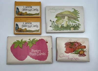 Lote de Tarjetas de Dirección ACTUALES Años 70 Notas de Receta Tarjetas Postales de Despensa Tarjeta de Cumpleaños Foto 1 de 4