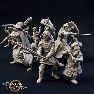 9 Héroes: Elben Zwege Halblinge - 28mm Tabletop Figuras - SDLA D&d Pathfinder - Imagen 1 de 11