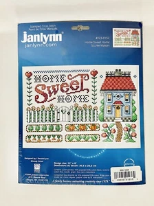 2004 JANLYNN GESTEMPELT KREUZSTICH HOME SWEET HOME von SANDY ORTON 12 X 8 NOS - Bild 1 von 3
