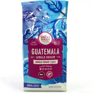Whole Foods, Guatemala, Whole Bean Coffee, Light Roast, 12 oz, BB: 3/2025 - Picture 1 of 5