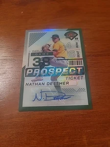 2024 Pros Ed Nathan Dettmer Green Prizm Auto RC #109 C003683 - Picture 1 of 2