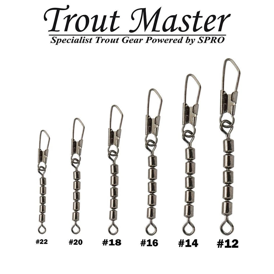 SPRO Trout Master 5-fach Wirbel Barrel Snap Swivel #18 Gr. 18 7kg 4618260 Top