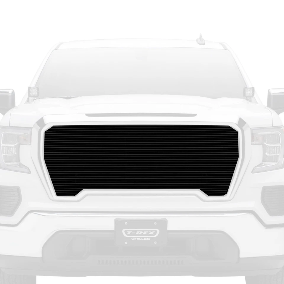For GMC Sierra 1500 19-22 T-Rex 20213B 1-Pc Black Horizontal Billet Main Grille Foto 1 de 4