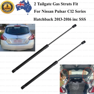 2 FOR NISSAN PULSAR C12 ST SSS 2013-2016 HATCH REAR TAILGATE GAS SUPPORT STRUTS - image 1 of 4
