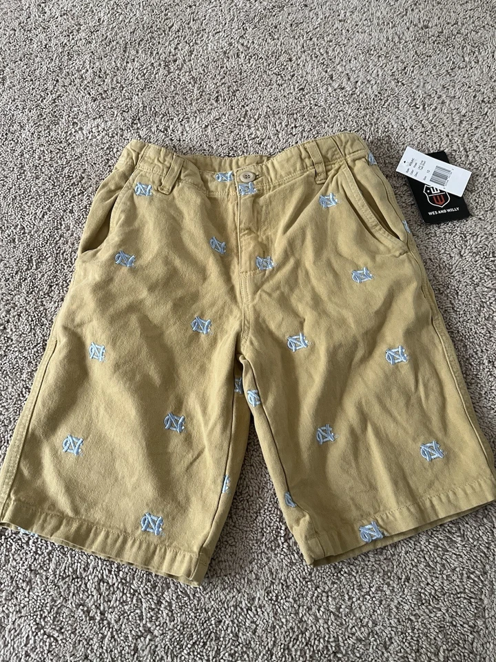 New Wes and Willy Boys UNC Carolina Shorts Size 10 - Image 1 of 4