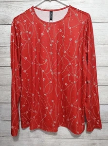 Just Fashion Now Women's Burnt Orange Top Blouse Size L NWT Geometric Floral - Picture 1 of 4