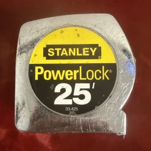 Stanley Powerlock 25 ft Standard Rule Tape Measure - with Belt Clip  33-425 USA - Picture 1 of 7