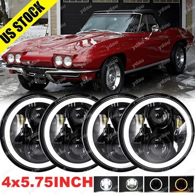 Faro LED de haz alto/bajo de 5-3/4" 5,75" pulgadas para camioneta Toyota 1975-1978 4 piezas Foto 1 de 4