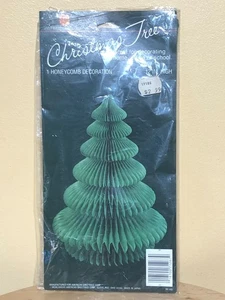 Vtg. NIP Christmas Tree~ 1] HoneyComb 12" Standing Decoration~American Greeting - Picture 1 of 2