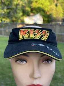 Vintage KISS rock Band Visor All 4 Faces Embroidered bio domes - Picture 1 of 8