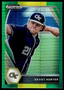 2021 Panini Prizm Draft Picks Green Prizm Brant Hurter Georgia Tech Yellow - Picture 1 of 2