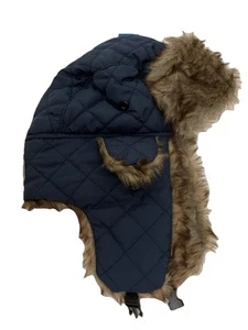 Soul Of Adventure SA Unisex Adult's Faux Fur Trapper Hat Navy Brown One Size NWT - Picture 1 of 22