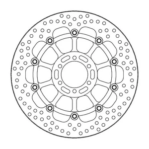 Moto-Master Halo Series Floating Brake Rotor Black/Silver For Ducati 749 2005-06 - Picture 1 of 1