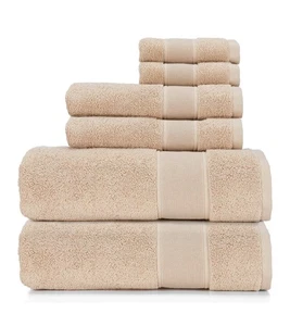 Ralph Lauren Sanders Towel 6 Piece Set - Solid Tan/Light Brown - 2 Bath Towel... - Picture 1 of 7