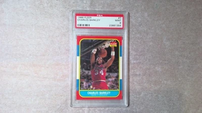 Muy bonito! Fleer Charles Barkley 1986 clasificación PSA grado 9 Foto 1 de 2