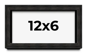 12x6 Shadow Box Black Rustic Barnwood Display Frame | 1.125 Inch Deep | 0.875 I - Picture 1 of 4