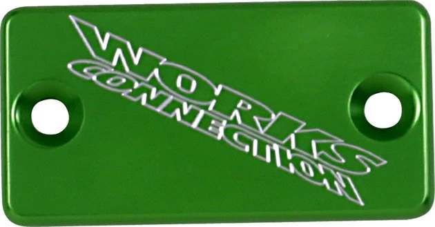 Works Connection Front Brake Master Cylinder Cover Green #21-128 - Image 1 of 1