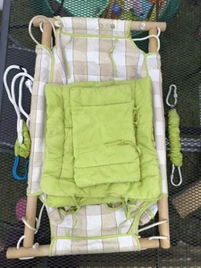 BETO Indoor Baby Swing Hammock Made of Wood and Fabric ADAMO Style - Picture 1 of 4