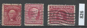 Briefmarken USA 1903-1909 Washington & Lincoln - Scott #319 #367 #370 - gebraucht einzeln - Bild 1 von 2