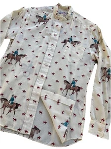Camisa Ratcatcher Clásica Vintage Caballo Ecuestre Mujer’s Botón Pequeño - Imagen 1 de 23